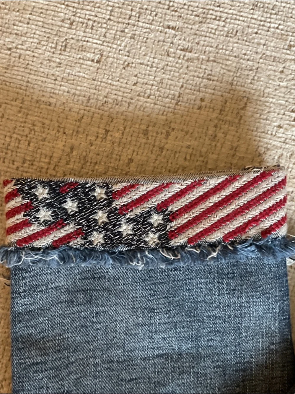 Miss Me Ankle Skinny Embellished USA Red White Blue Bling Jeans 32 Patriotic - Picture 3 of 13